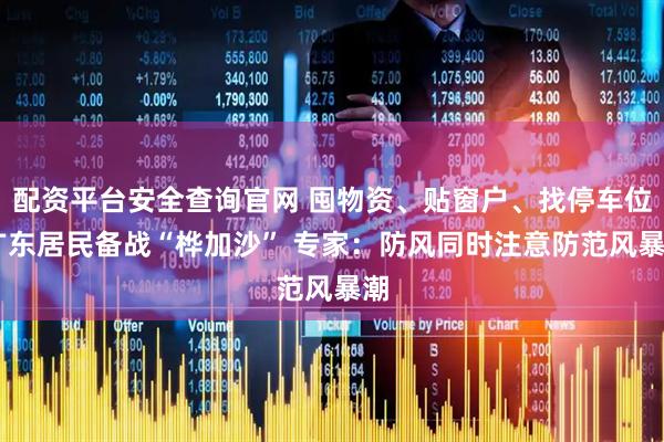 配资平台安全查询官网 囤物资、贴窗户、找停车位 广东居民备战“桦加沙” 专家：防风同时注意防范风暴潮